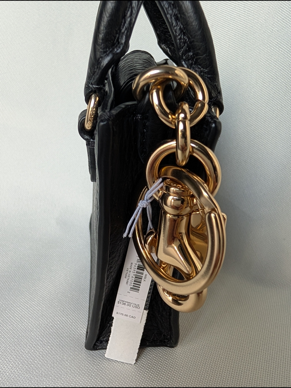 Coach North/South Mini Tote Bag Charm (Style CU280) - Picture 6 of 7